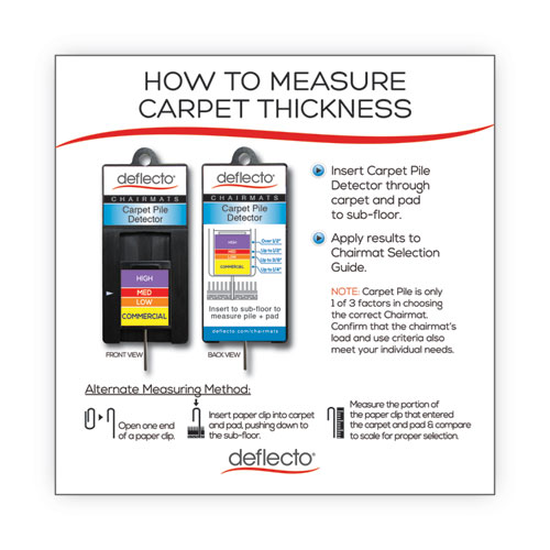 Picture of DuraMat Moderate Use Chair Mat, Low Pile Carpet, Roll, 46 x 60, Rectangle, Clear