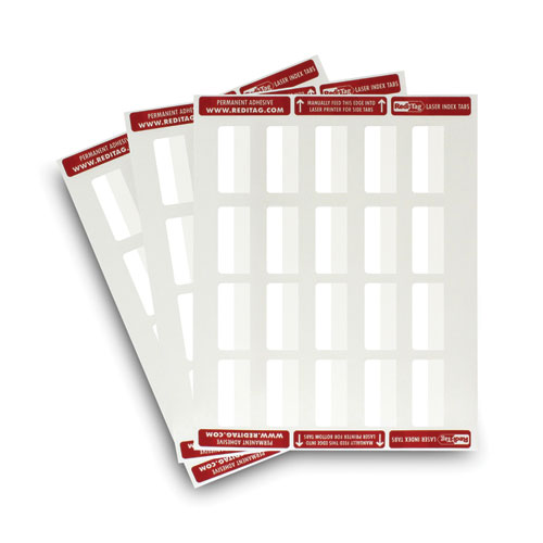 Picture of Laser Printable Index Tabs, 1/5-Cut, White, 2" Wide, 300/Pack