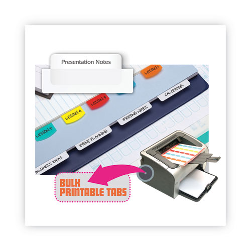 Picture of Laser Printable Index Tabs, 1/5-Cut, White, 2" Wide, 300/Pack