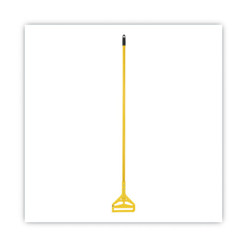 Picture of Quick Change Side-Latch Plastic Mop Head Handle, 60" Aluminum Handle, Yellow