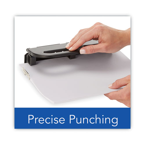 Picture of 24-Sheet Easy Touch Two- to Seven-Hole Precision-Pin Punch, 9/32" Holes, Black
