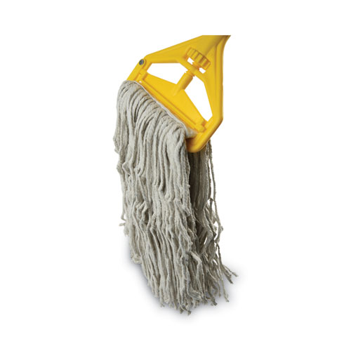 Picture of Quick Change Side-Latch Plastic Mop Head Handle, 60" Aluminum Handle, Yellow