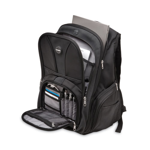 Picture of Contour Laptop Backpack, Fits Devices Up to 17", Ballistic Nylon, 15.75 x 9 x 19.5, Black