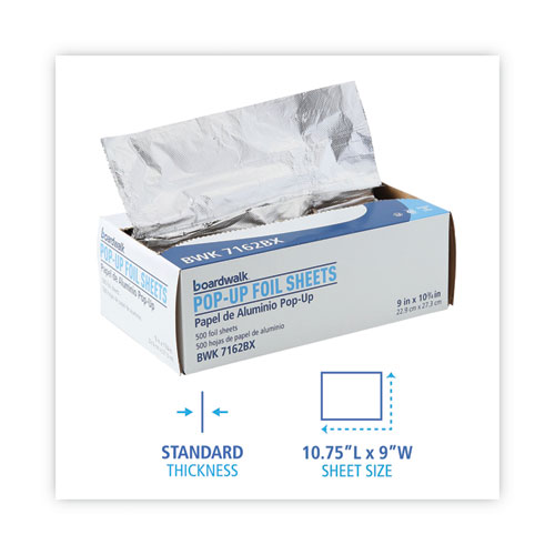 Picture of Standard Aluminum Foil Pop-Up Sheets, 63 Gauge, 9 x 10.75, 500 Sheets/Box