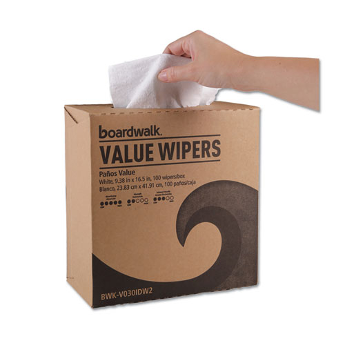 Picture of DRC Wipers, 9.33 x 16.5, White, 100 Dispenser Packs, 9 Dispenser Packs/Carton