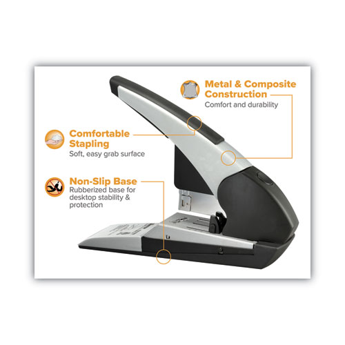 Picture of Auto 180 Xtreme Duty Automatic Stapler, 180-Sheet Capacity, Silver/Black