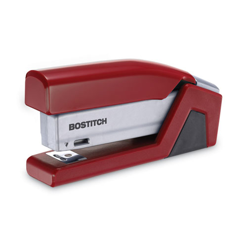 Picture of InJoy Spring-Powered Compact Stapler, 20-Sheet Capacity, Red