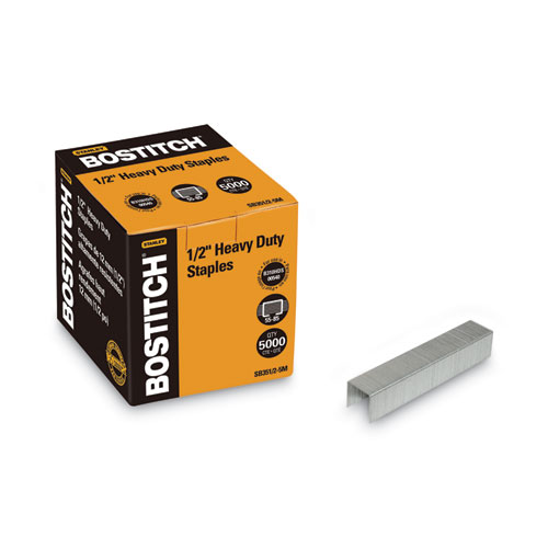 Picture of Heavy-Duty Premium Staples, 0.5" Leg, 0.5" Crown, Steel, 5,000/Box