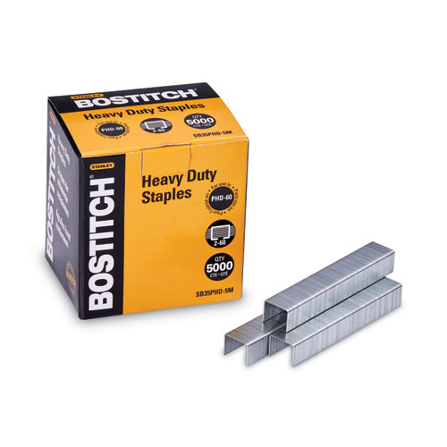 Picture of Heavy-Duty Premium Staples, 0.38" Leg, 0.5" Crown, Steel, 5,000/Box