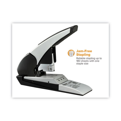 Picture of Auto 180 Xtreme Duty Automatic Stapler, 180-Sheet Capacity, Silver/Black