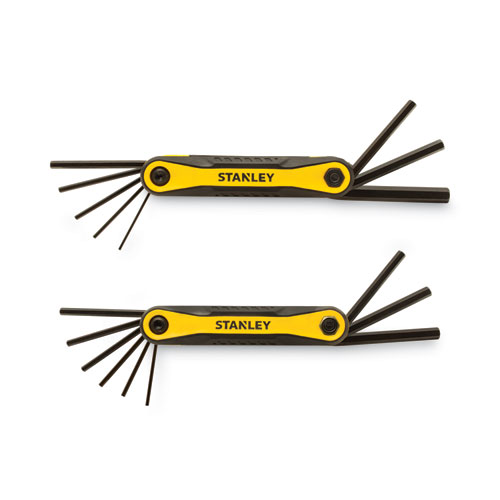 Picture of Folding Metric and SAE Hex Keys, 2/Pack, Yellow/Black