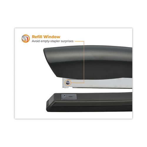 Picture of Premium Antimicrobial Stand-Up Stapler, 20-Sheet Capacity, Black