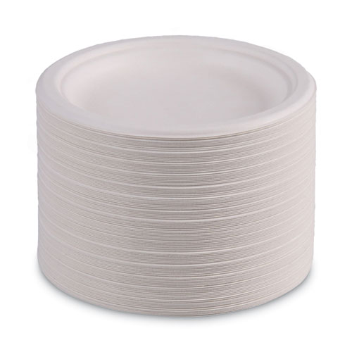 Picture of Bagasse Dinnerware, Plate, 6" dia, White, 1,000/Carton