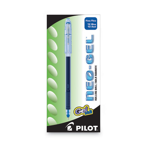 Picture of Neo-Gel Gel Pen, Stick, Fine 0.7 mm, Blue Ink, Translucent Blue Barrel, Dozen