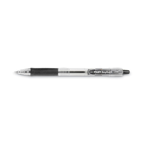 Picture of EasyTouch Ballpoint Pen, Retractable, Fine 0.7 mm, Black Ink, Clear Barrel, Dozen