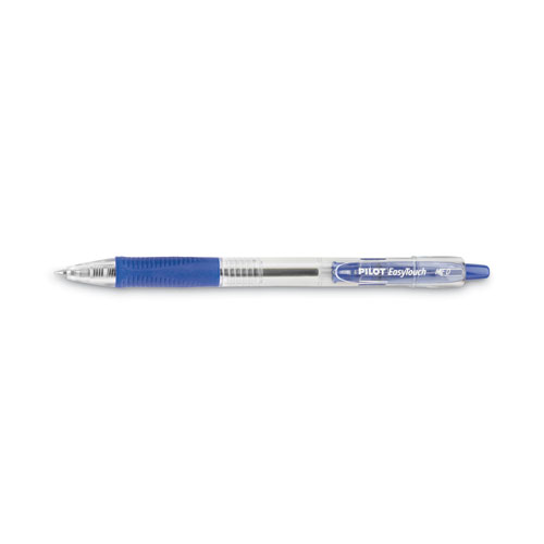 Picture of EasyTouch Ballpoint Pen, Retractable, Medium 1 mm, Blue Ink, Clear Barrel, Dozen