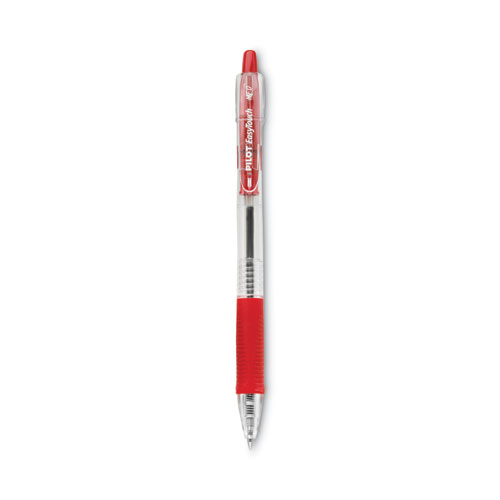 Easytouch+Ballpoint+Pen%2C+Retractable%2C+Medium+1+Mm%2C+Red+Ink%2C+Clear+Barrel%2C+Dozen