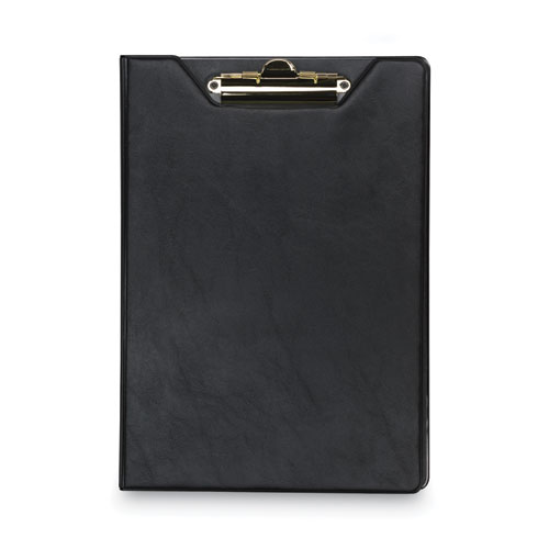 Picture of Value Padfolio, Heavyweight Sealed Vinyl, Brass Clip, Inside Front Pocket, Black