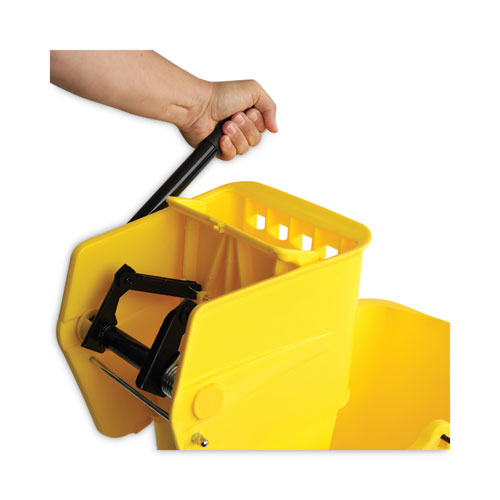 Picture of Pro-Pac Side-Squeeze Wringer/Bucket Combo, 8.75 gal, Yellow/Silver