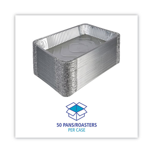 Picture of Aluminum Steam Table Pans, Full-Size Deep, 620 Gauge, 3.19" Deep, 12.81 x 20.75, 50/Carton