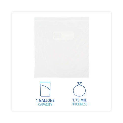 Picture of Reclosable Food Storage Bags, Gallon, 10.5" x 11", Clear, 250/Box