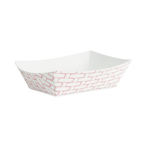 Picture of Paper Food Baskets, 0.5 lb Capacity, Red/White, 1,000/Carton