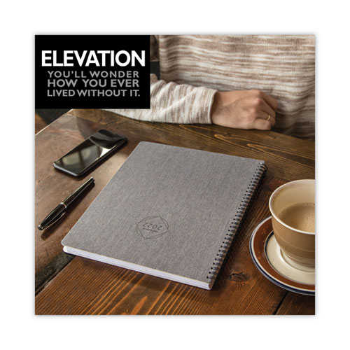 Picture of Elevation Linen Weekly/Monthly Planner, 11 x 8.5, Charcoal Cover, 12-Month (Jan to Dec): 2023