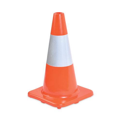 Picture of Traffic Cone, 10 x 10 x 18, Orange/Silver