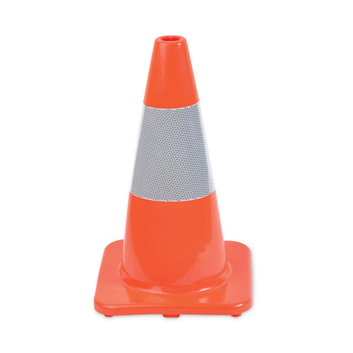 Picture of Traffic Cone, 10 x 10 x 18, Orange/Silver