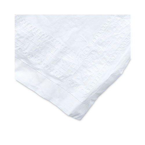 Picture of Paper Table Cover, Embossed Paper with Plastic Liner, 54" x 108", White, 20/Carton