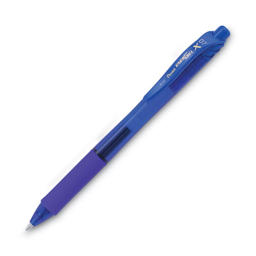 Picture of EnerGel-X Gel Pen, Retractable, Medium 0.7 mm, Blue Ink, Translucent Blue/Blue Barrel, Dozen