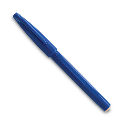 Picture of Sign Pen Fine Point Color Marker, Extra-Fine Bullet Tip, Blue, Dozen