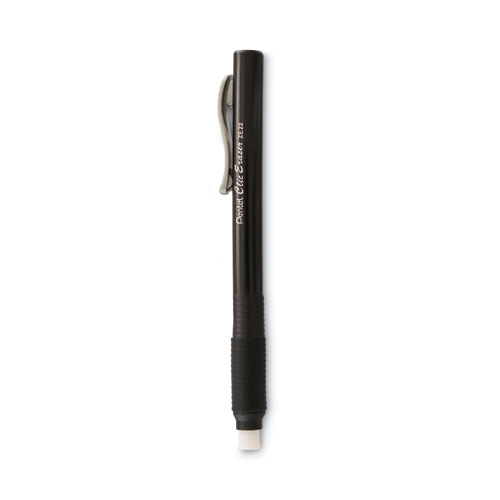 Picture of Clic Eraser Grip Eraser, For Pencil Marks, White Eraser, Black Barrel
