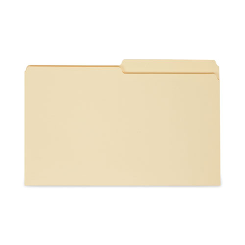 Picture of Top Tab File Folders, 1/2-Cut Tabs: Assorted, Legal Size, 0.75" Expansion, Manila, 100/Box