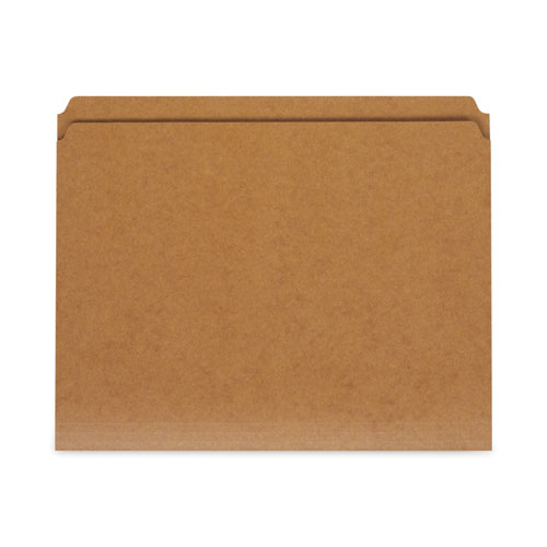 Picture of Reinforced Kraft Top Tab File Folders, Straight Tabs, Letter Size, 0.75" Expansion, Brown, 100/Box