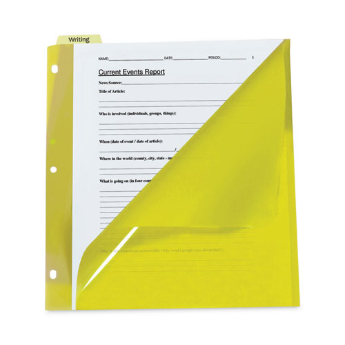 Picture of Index Dividers with Vertical Tab, 5-Tab, 11.5 x 10, Assorted, 1 Set