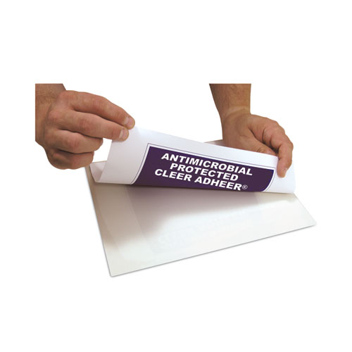 Picture of Cleer Adheer Self-Adhesive Laminating Film, 3 mil, 9" x 12", Gloss Clear, 50/Box