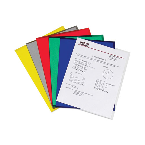 Picture of Poly Project Folders, Letter Size, Assorted Colors, 25/Box