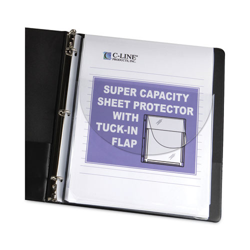 Super+Capacity+Sheet+Protectors+With+Tuck-In+Flap%2C+200%26quot%3B%2C+Letter+Size%2C+10%2Fpack