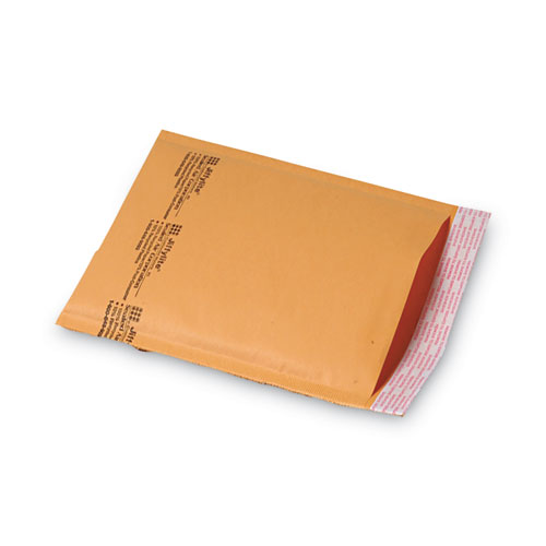 Picture of Jiffylite Self-Seal Bubble Mailer, #0, Barrier Bubble Air Cell Cushion, Self-Adhesive Closure, 6 x 10, Brown Kraft, 25/CT