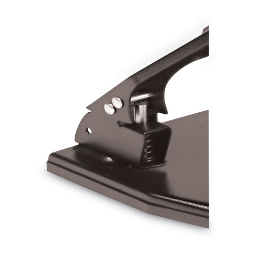 Picture of 30-Sheet Heavy-Duty Three-Hole Punch with Gel Padded Handle, 9/32" Holes, Black