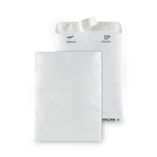 Picture of Lightweight 14 lb Tyvek Catalog Mailers, #10 1/2, Square Flap, Redi-Strip Adhesive Closure, 9 x 12, White, 50/Box