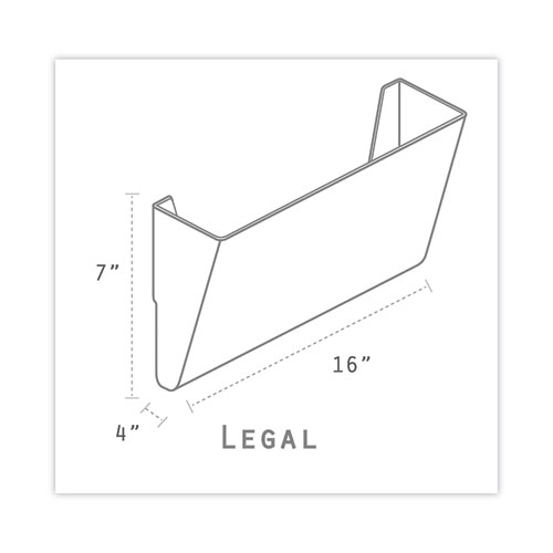 Picture of Wall File, Legal Size, 16" x 4" x 7", Smoke