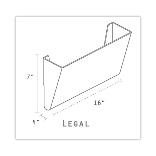 Picture of Wall File, 3 Sections, Legal Size 16" x 4" x 14", Clear, 3/Set