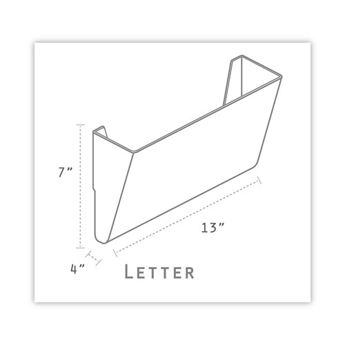 Picture of Wall File, 3 Sections, Letter Size, 13" x 4" x 14", Smoke, 3/Set