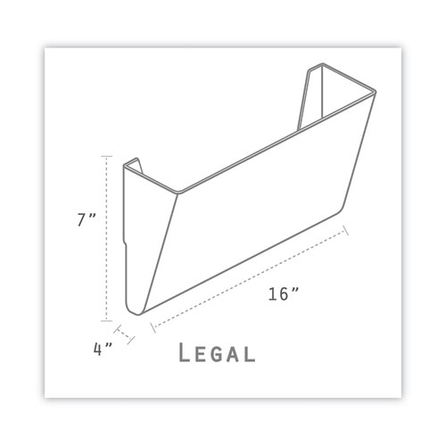 Picture of Wall File, 3 Sections, Legal Size, 16" x 4" x 14", Smoke, 3/Set