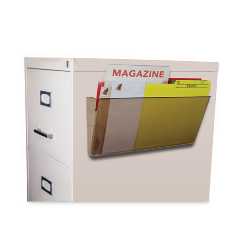 Picture of Unbreakable Magnetic Wall File, Legal/Letter Size, 16" x 4" x 7", Smoke