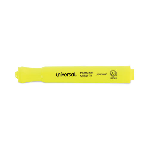 Picture of Desk Highlighter Value Pack, Fluorescent Yellow Ink, Chisel Tip, Yellow Barrel, 36/Pack