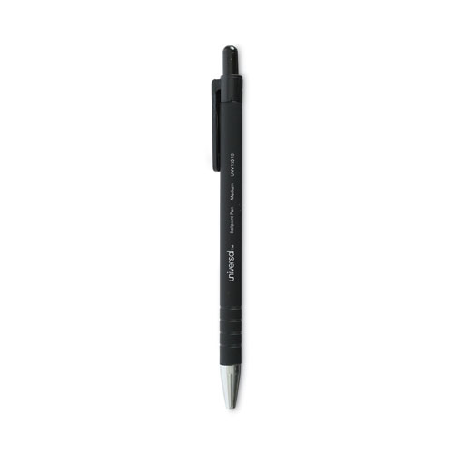 Ballpoint+Pen%2C+Retractable%2C+Medium+1+Mm%2C+Black+Ink%2C+Black+Barrel%2C+Dozen