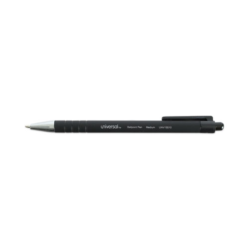 Picture of Ballpoint Pen, Retractable, Medium 1 mm, Black Ink, Black Barrel, Dozen